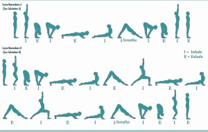 sun salutation A and B