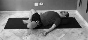 supta badha konasana bolster